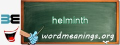 WordMeaning blackboard for helminth